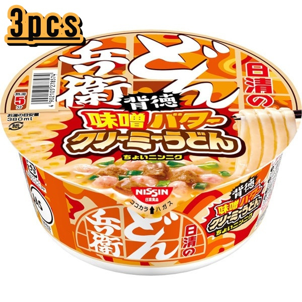 NISSIN FOODS Japan Limited Nissin Donbei Miso Butter Creamy Udon 88gx3 ...