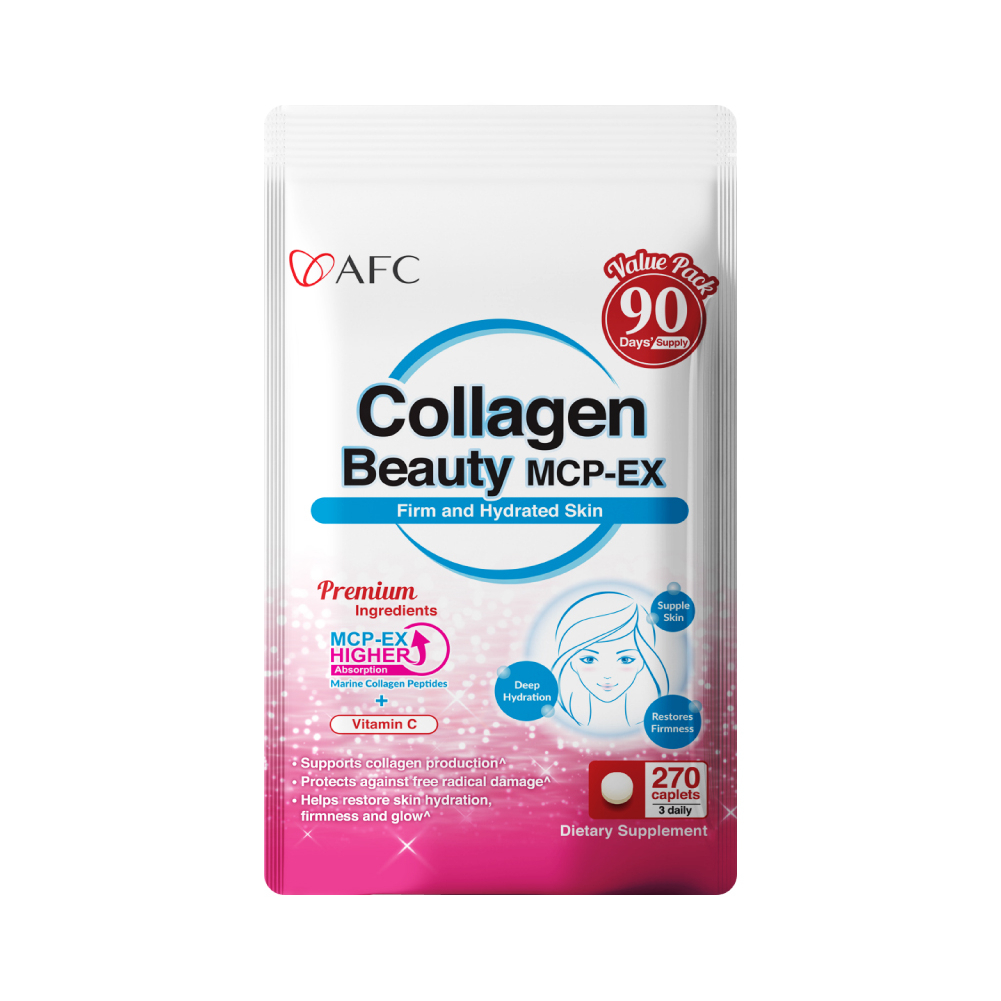 AFC Collagen Beauty MCP-EX Supplement - Glowing Hydrated Firm Supple Skin - Lessen Pore Size Pigmentation Dark Spots