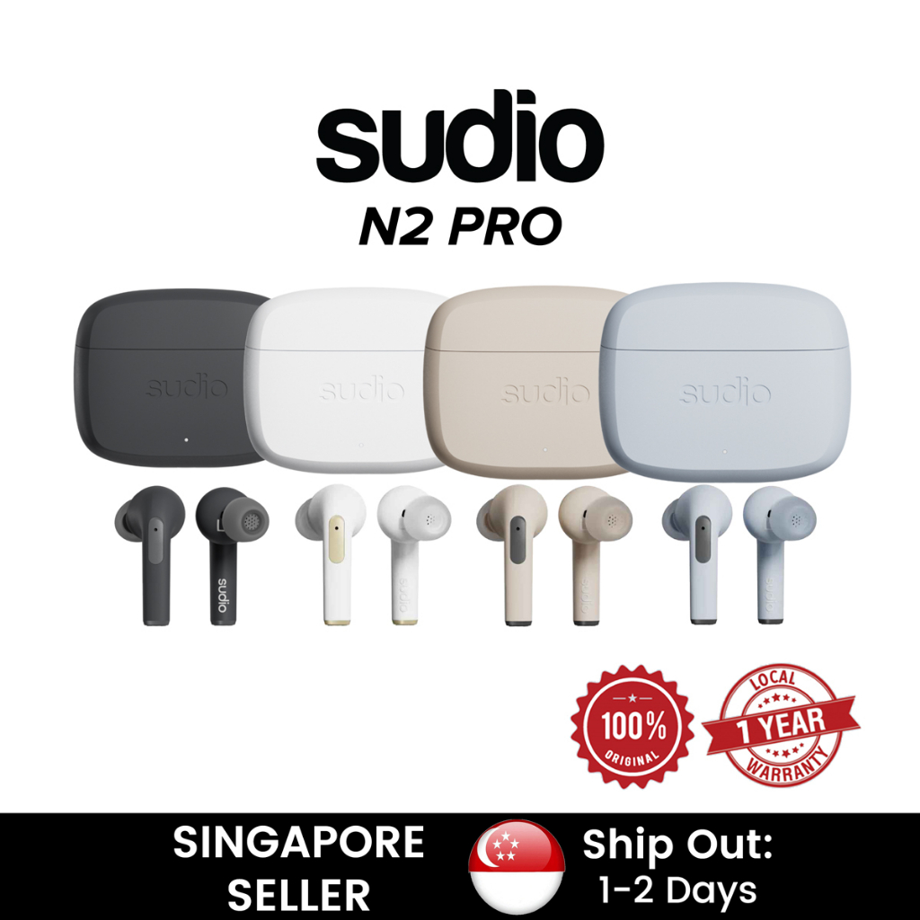 SG] Sudio N2 Pro with ANC – The All-In-One Wireless Earbuds (Black