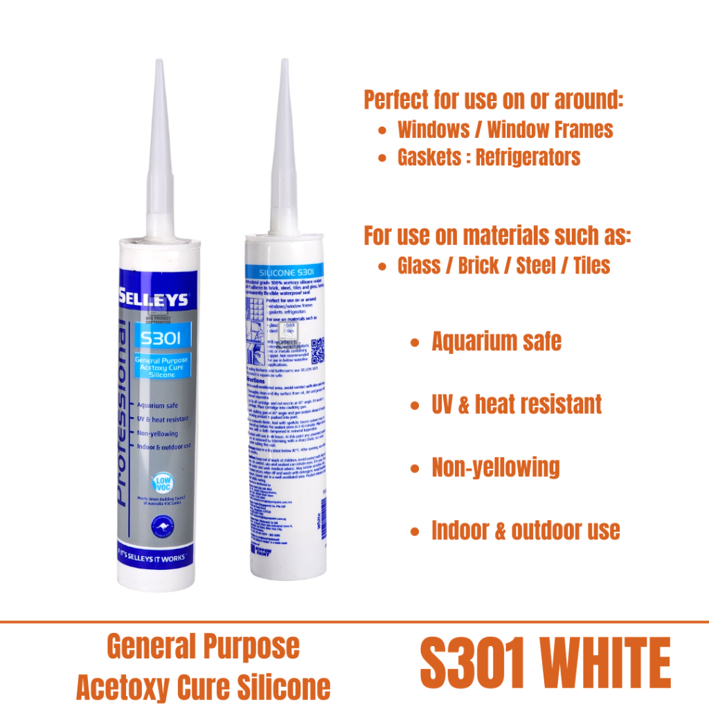 SELLEYS Silicone Sealant [Wet Area Multipurpose General Purpose