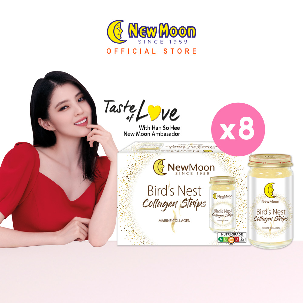 [Bundle of 8] New Moon Bird's Nest with Collagen Strips 150g x 6