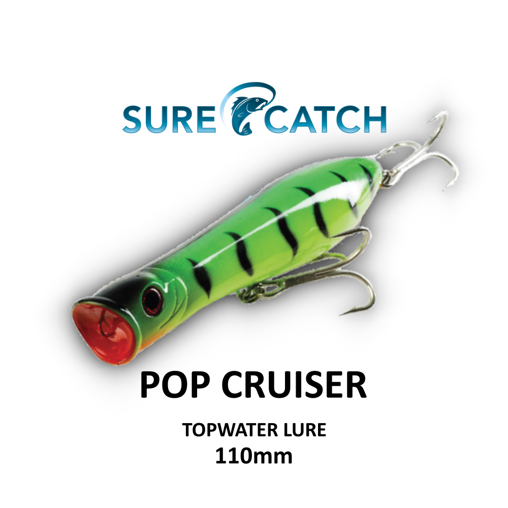SureCatch - Pop Cruiser, 110mm, 22g ~ Saltwater Popping/Topwater Fishing  Lure