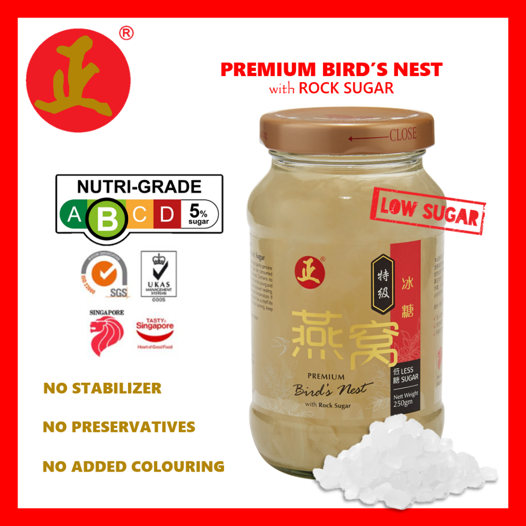 Premium Bird's Nest With Rock Sugar (Less Sugar) (250g) Shopee Singapore