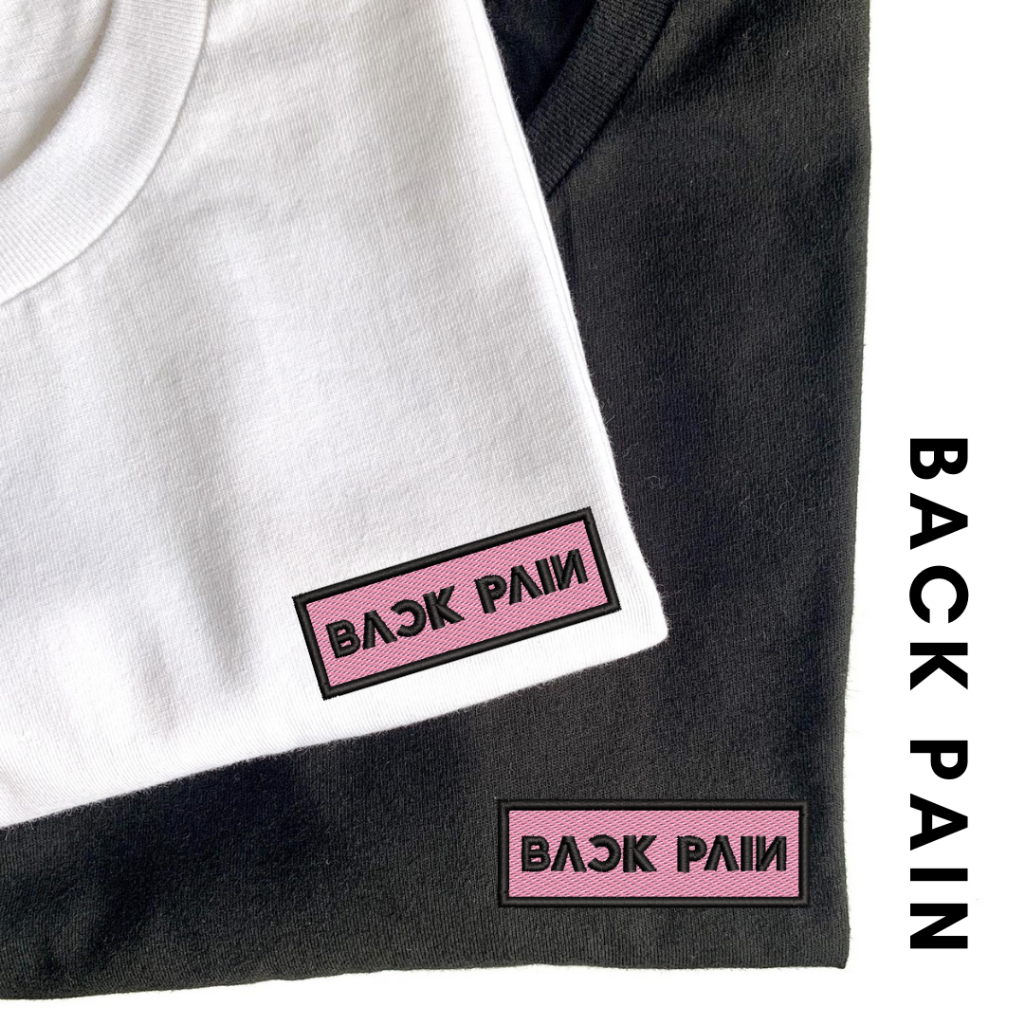 T92 Back Pain Embroidery TShirts (Unisex) Shopee Singapore