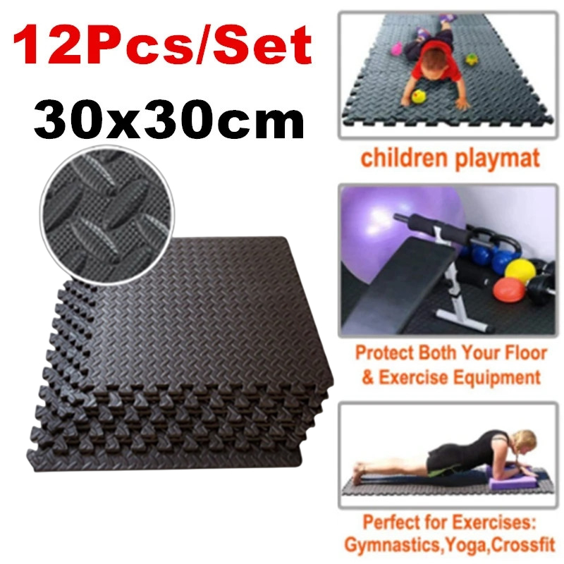  M HI-Mat 1.2''Thick Folding Exercise Mat with Carrying Handles  for Exercise, Gymnastics and Home Gym Protective Flooring (Black) : Sports  & Outdoors