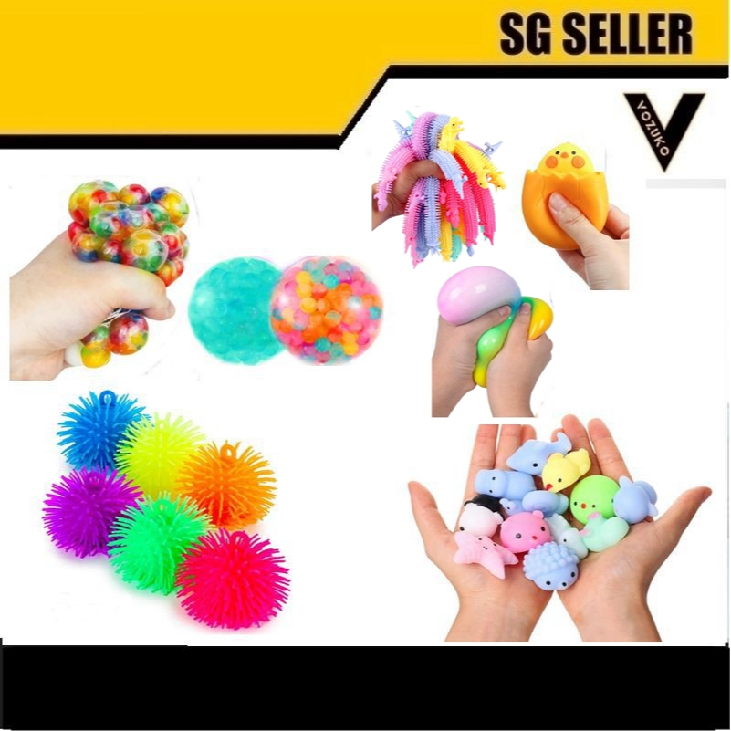 Squishy Toy Fidgets Stress Balls for Kids Goody Bag Filler  Gift Present Mochi Party Favors Stress Relief