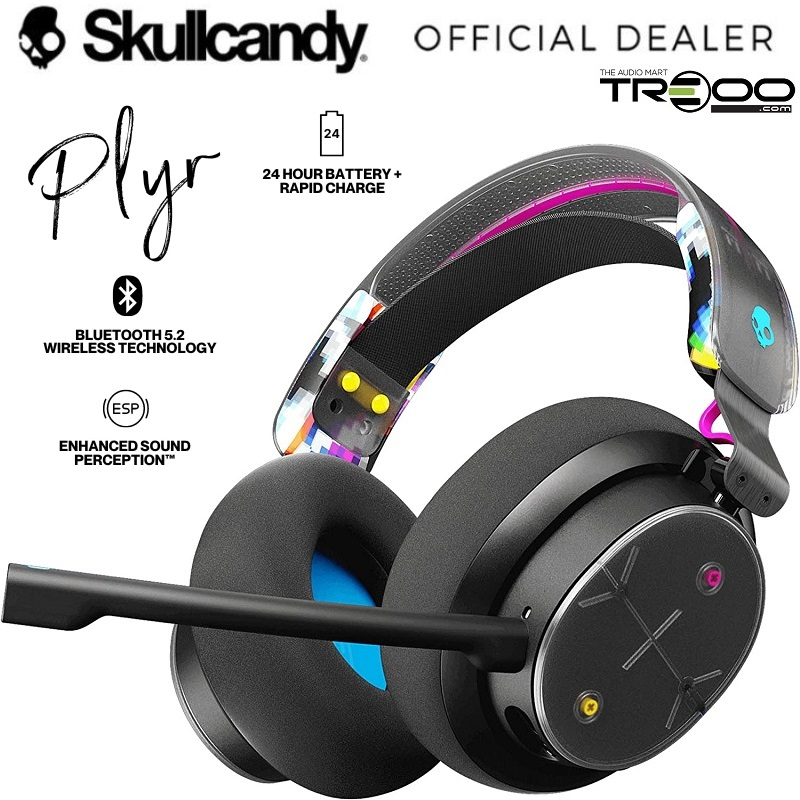 Skullcandy PLYR Wireless Bluetooth 2.4GHz Multi Platform Over Ear Gaming Headset with Mic PC PlayStation Switch Xbox Shopee Singapore