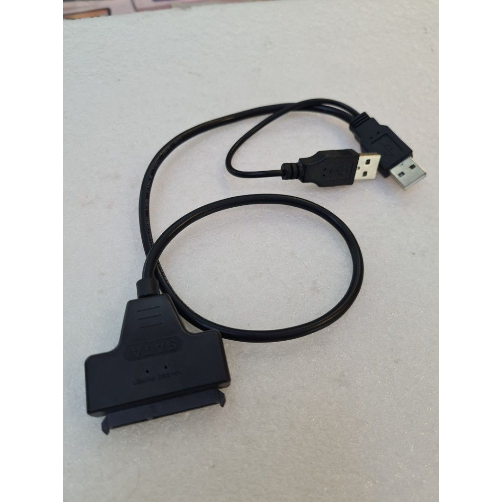 Dual USB 2.0 Male to SATA Converter Adapter Cord Cable Shopee Singapore