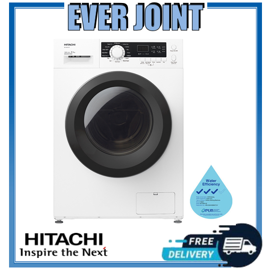Hitachi BDD80CVE [8Kg/6Kg] Front Loading Washer Dryer Free Bamboo