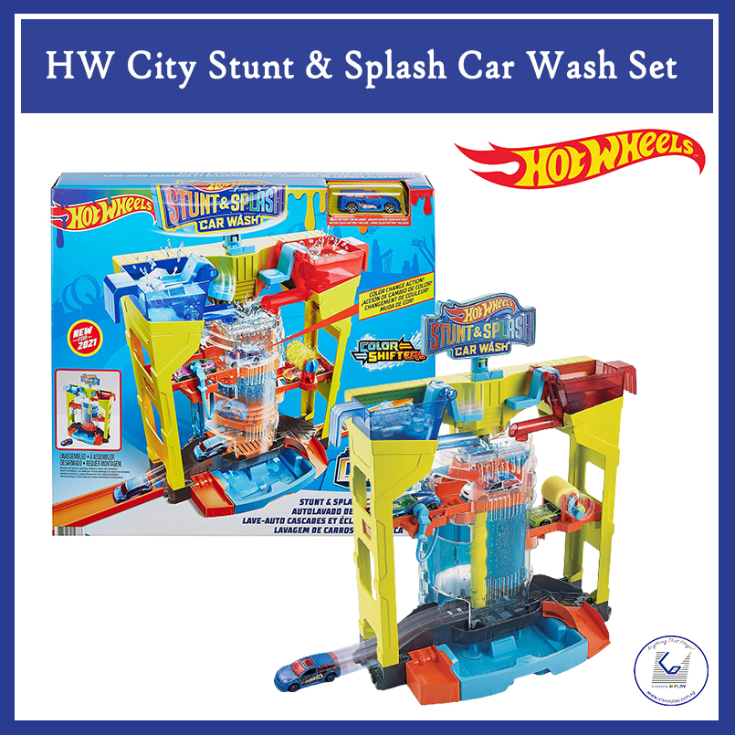 Hot Wheels Car Wash Stunt and Splash Color Shifter Playset Shopee