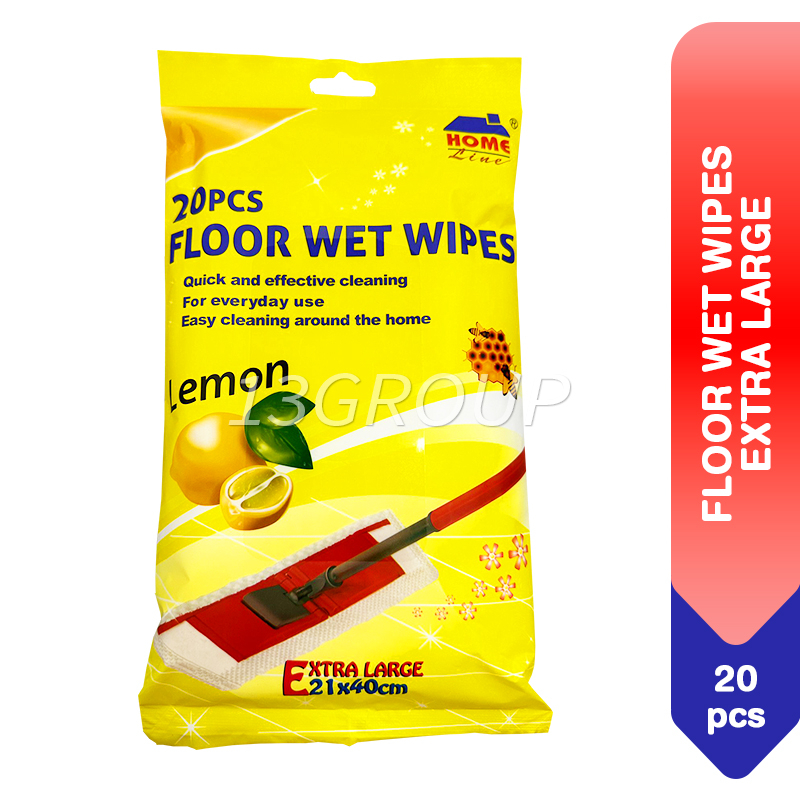 Floor Cleaning Wet Wipes Extra Large Size Lemon, 20s Shopee Singapore
