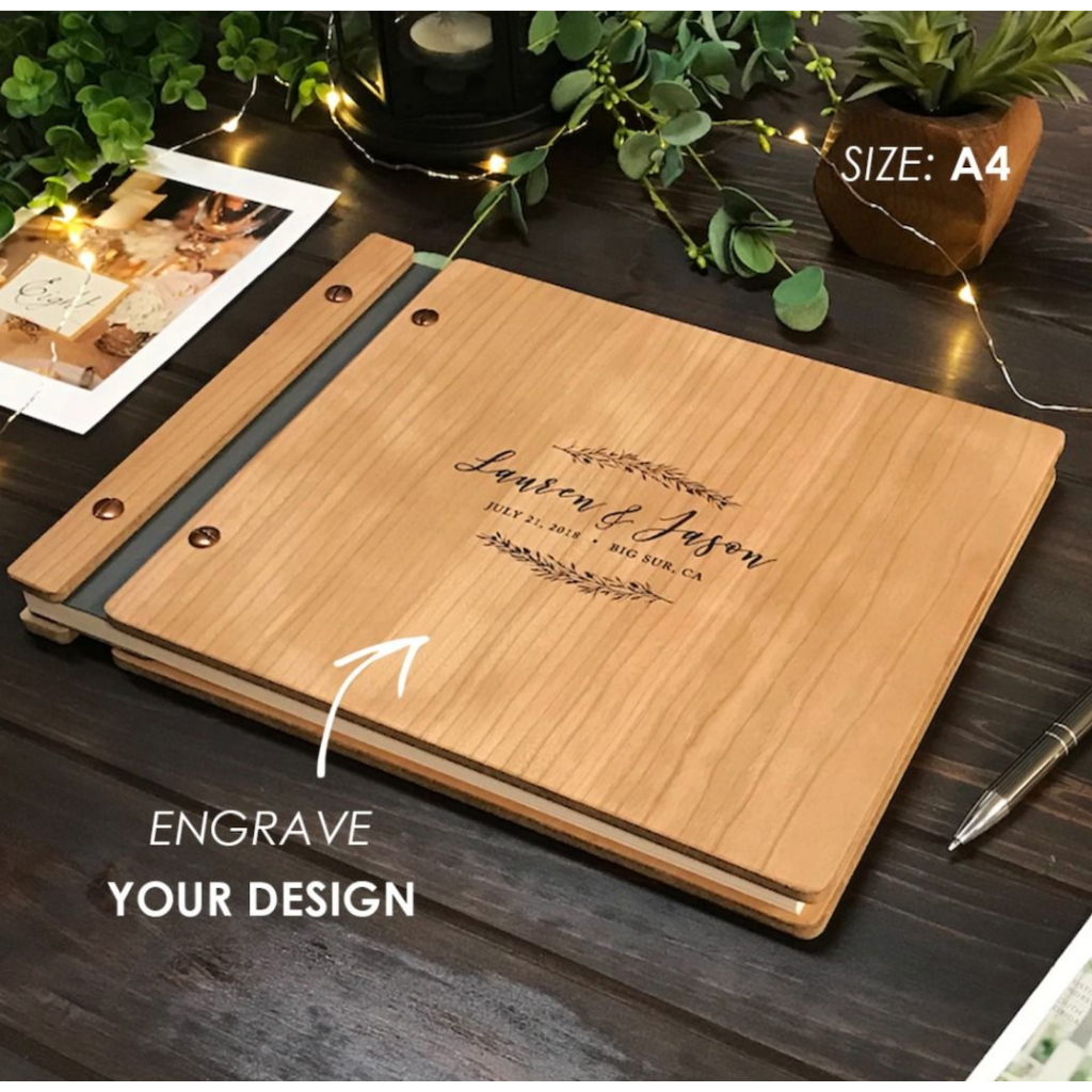  FREE DELIVERY Wedding Guest Book, Photobooth Guestbook, Wooden