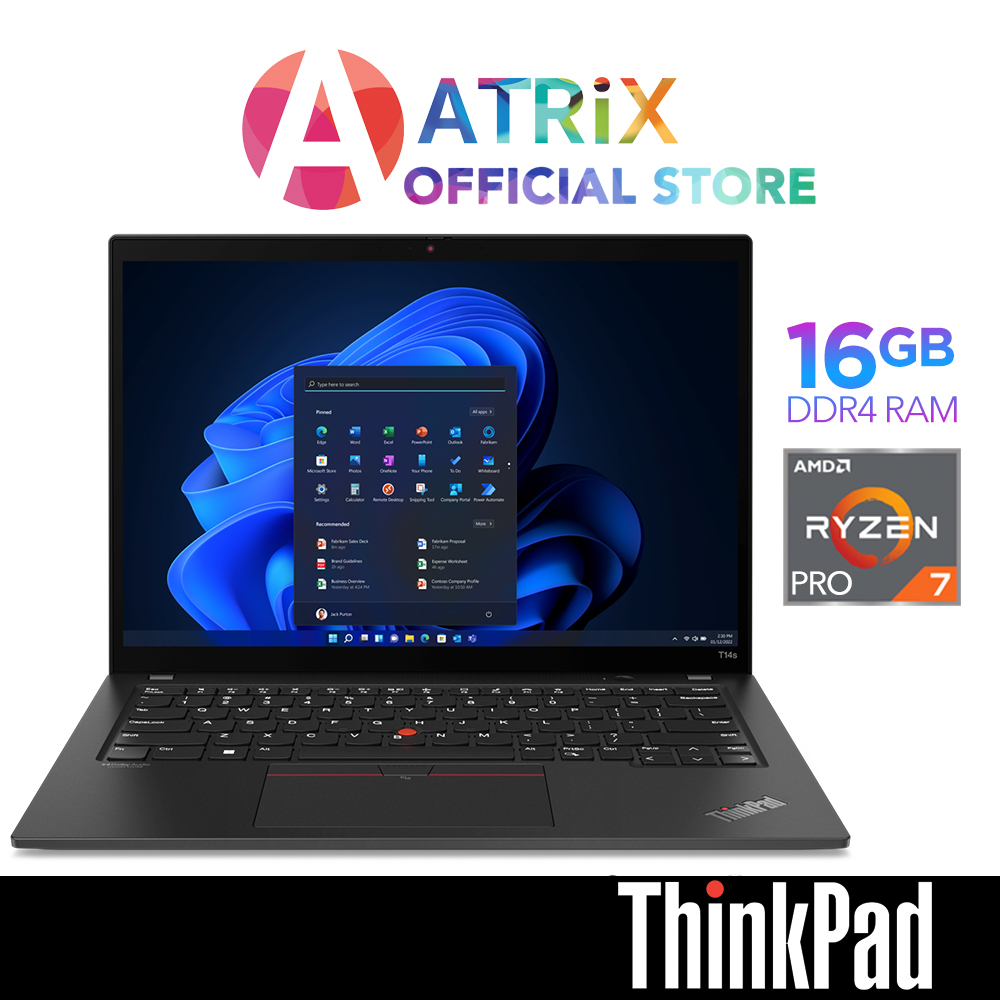 【Express Delivery】ThinkPad T14s Gen 3 | 21CQS00S00 | 14" FHD+ | Ryzen 7 PRO 6850U | 16GB RAM | 512GB SSD