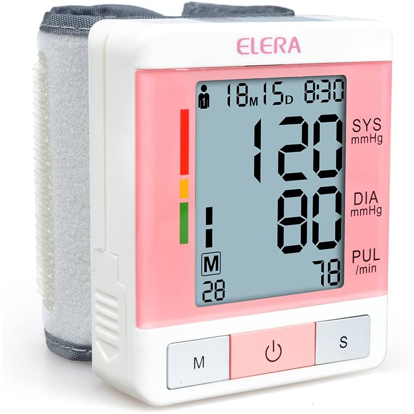 ELERA Automatic Digital Wrist Cuff Blood Pressure Monitor with Heart