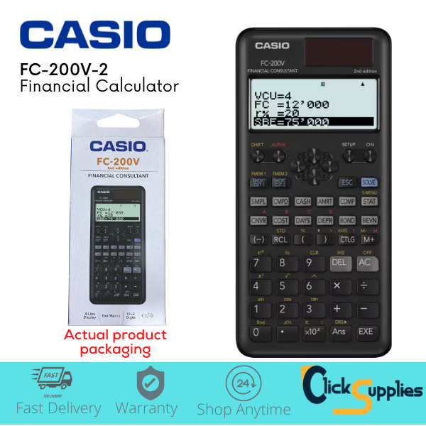 CASIO FC200V FC 200V Financial Calculator FC 200V 2 2nd Edition