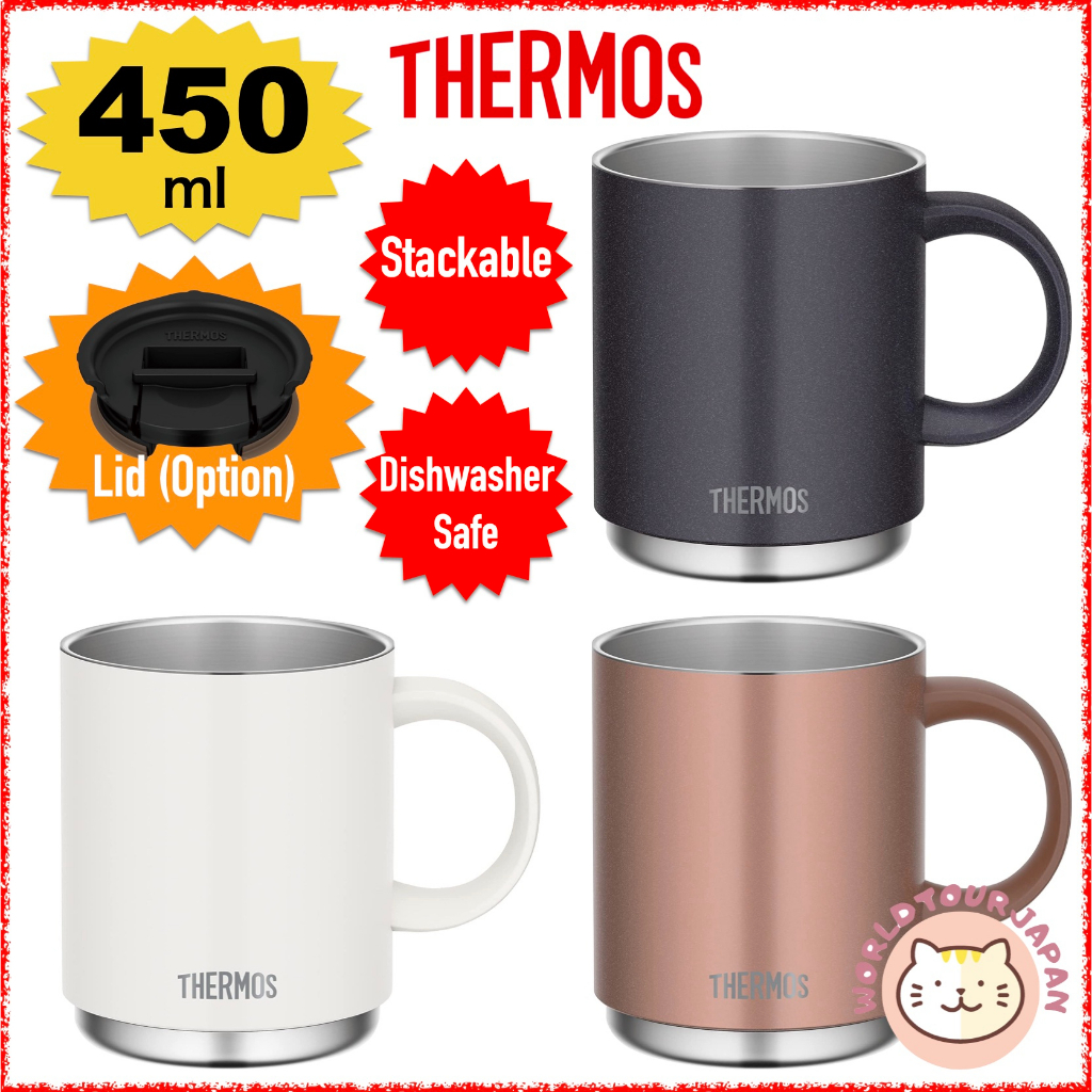 THERMOS Vacuum Insulated Cup / 450ml / JDS450 / DishwasherSafe / Lid available (Option