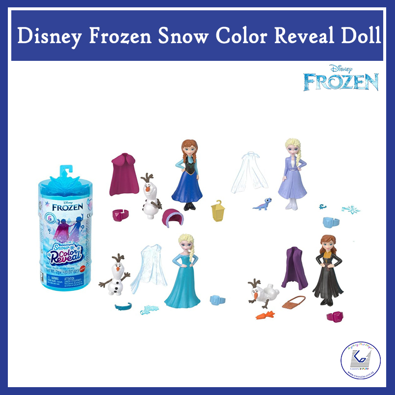 Disney Frozen Toys, Snow Color Reveal Doll with 6 Unboxing Surprises ...