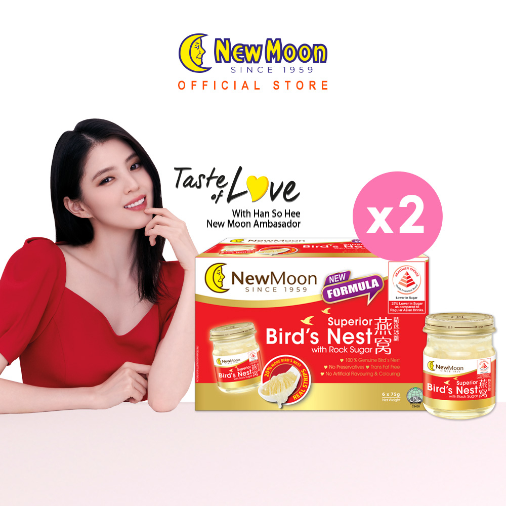 [Bundle of 2] New Moon Superior Bird's Nest with Rock Sugar 75g x 6 bottles