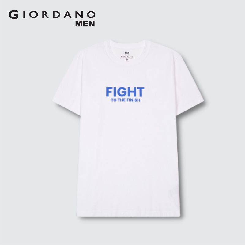 Giordano Men Cotton Crew-neck Printed T-Shirt