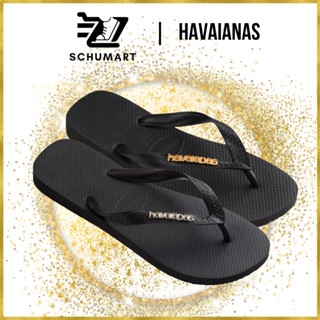 havaianas top logo metallic gold