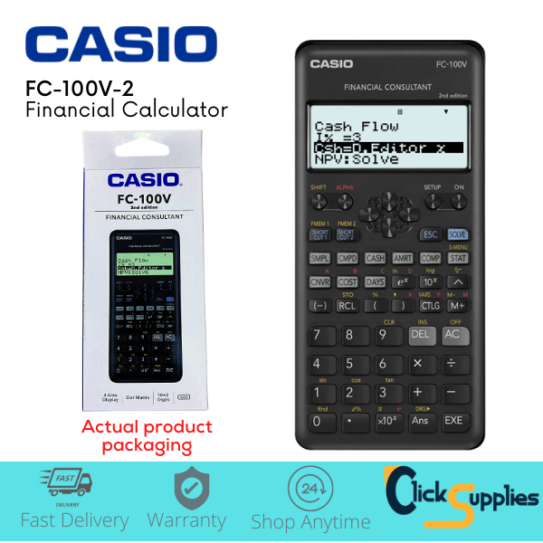 CASIO Financial Calculator FC 100V Casio Financial Calculator FC100V 2 Shopee Singapore