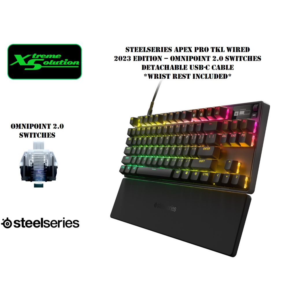Steelseries APEX Pro TKL Wired 2023 Edition Omnipoint 2.0 Switches