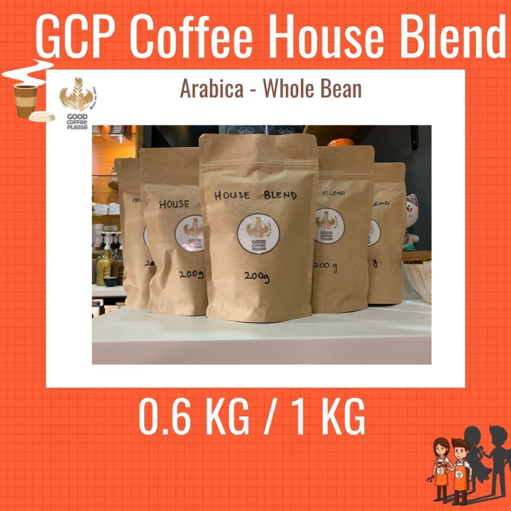 GCP Coffee House Blend 600g/1kg Arabica Espresso Coffee Beans