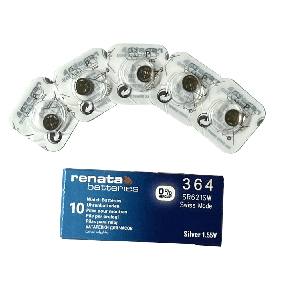 Renata 364 Pila Batteria Orologio Mercury Free Silver Oxide - Foto 9