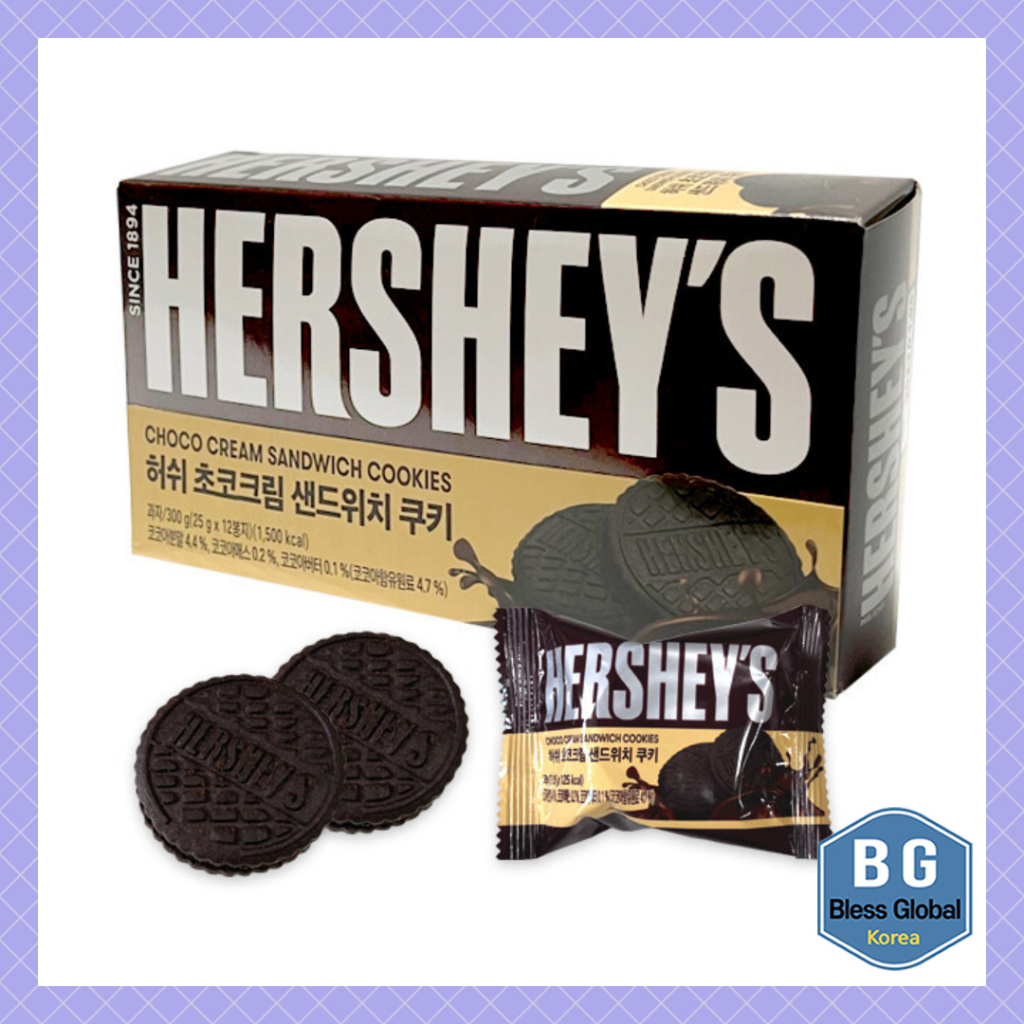 HERSHEY'S Choco Cream Sandwich Cookies 300g (25g x 12 packs) Shopee
