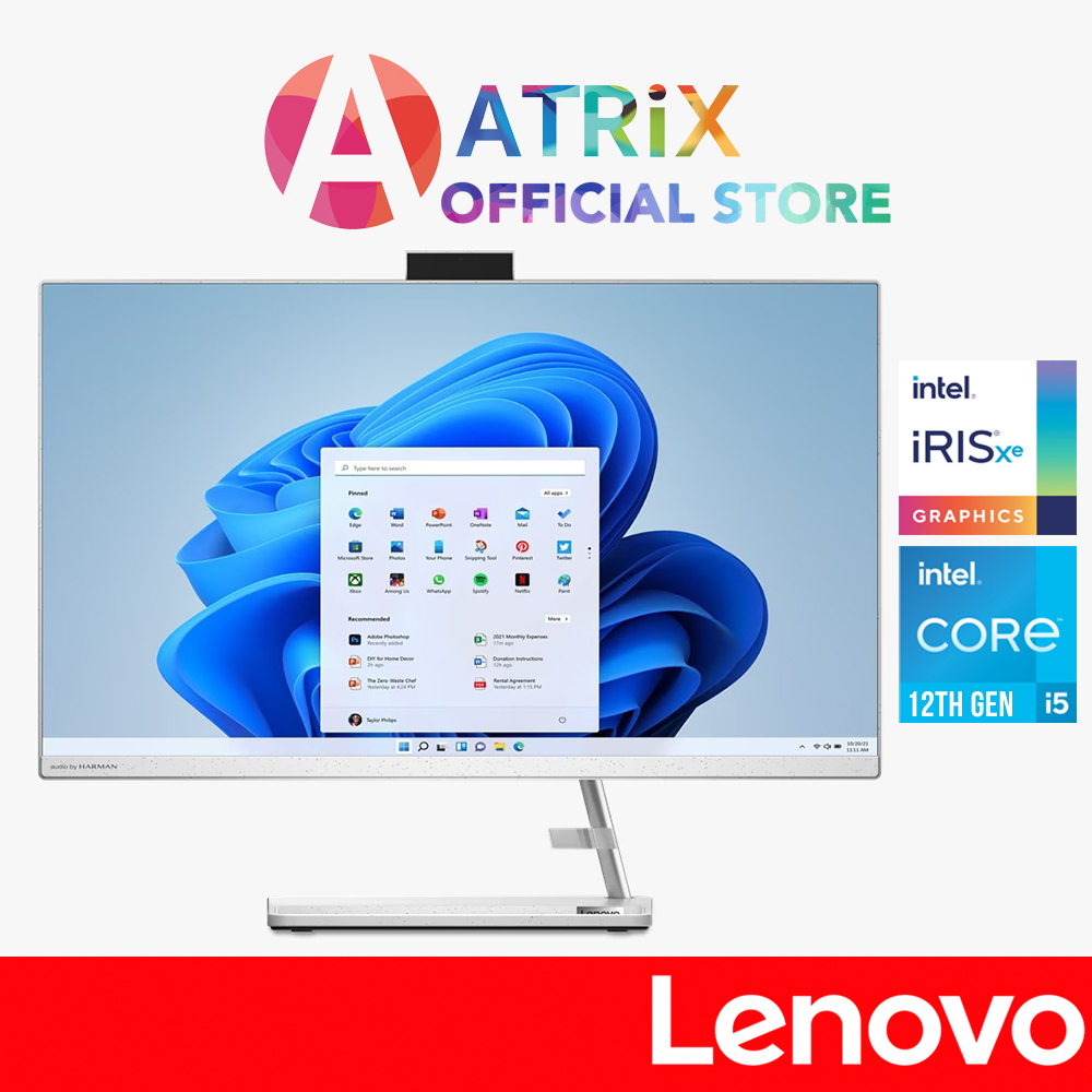 【Express Delivery】Lenovo IdeaCentre AIO 3 F0GJ00BWST | 27" FHD | Iris Xe | i5-1235U | 16GB RAM | 1TB SSD | Win11 |