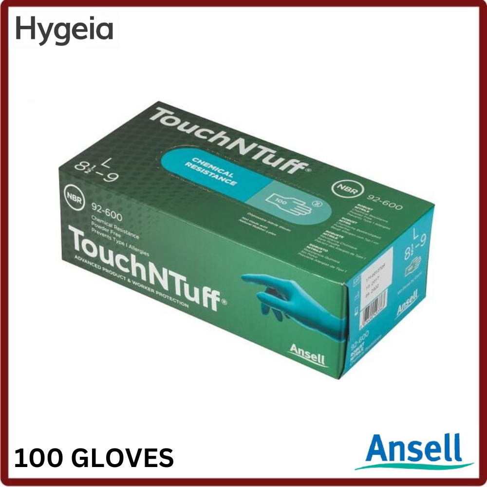 ANSELL Touch N Tuff 92600 Disposable Nitrile Glove, 100pcs/box