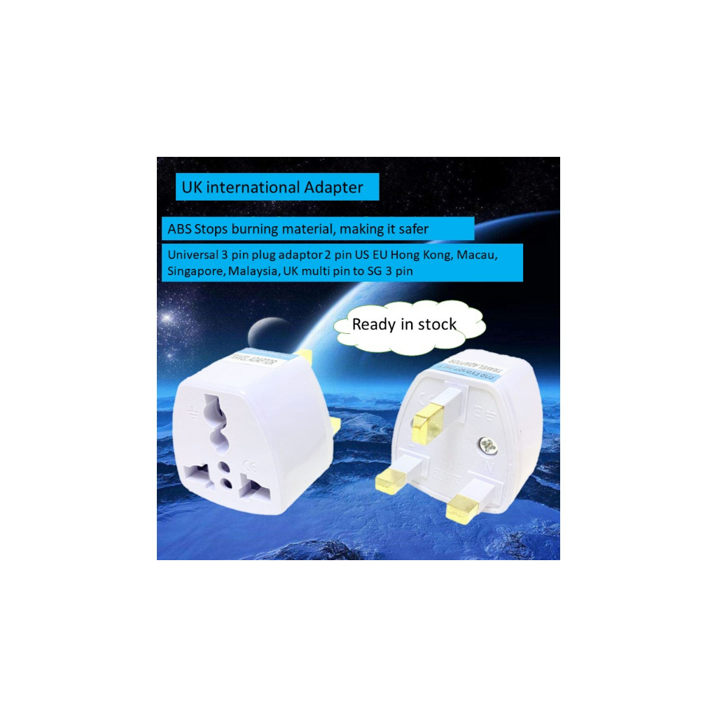 Universal AC Wall Plug 3Pin Plug Travel Adapter Charger UK PLUG HK US