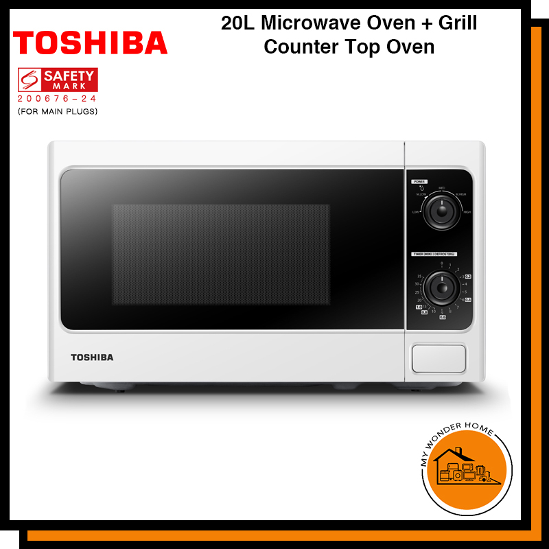 Toshiba 20L MWPMG20P(BK) Microwave Oven + Grill Counter Top Oven
