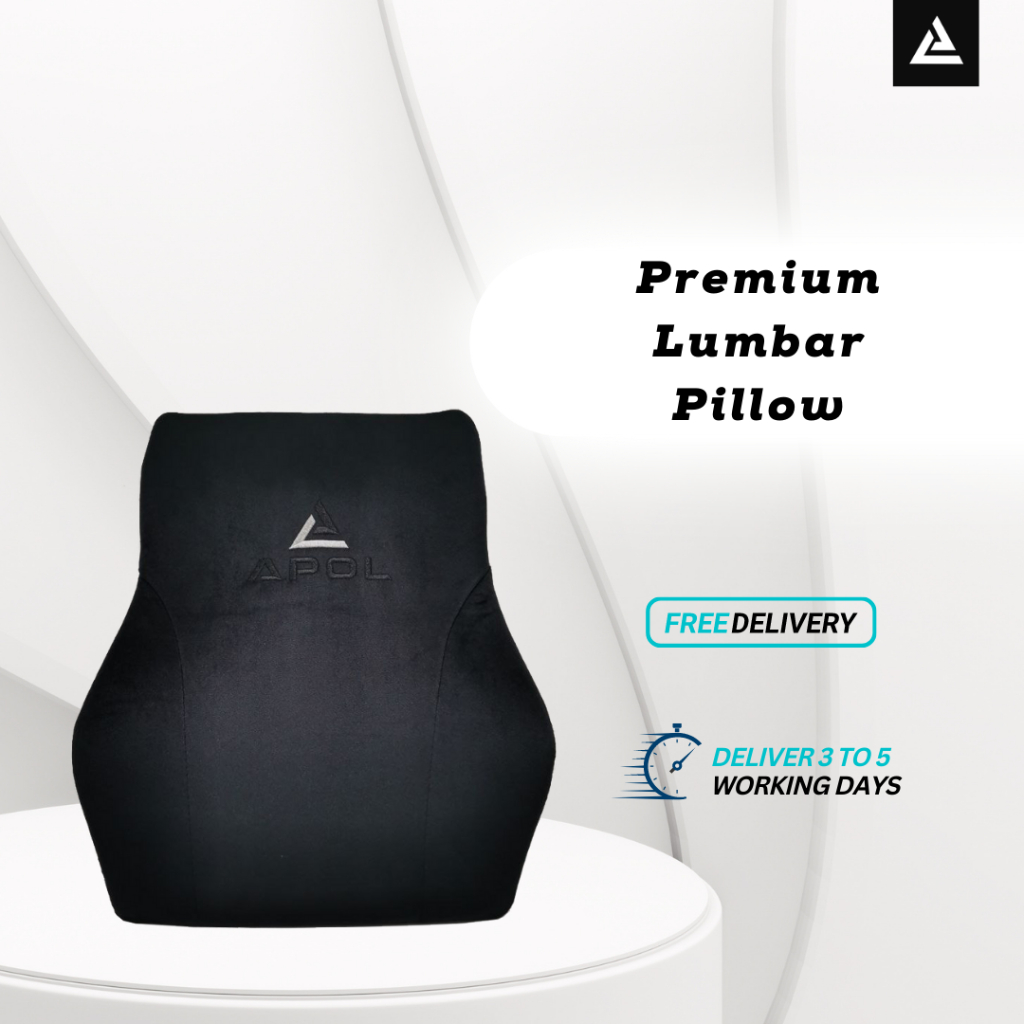 APOL Premium Lumbar Pillow Ergonomic Office Chair Back Support Gaming