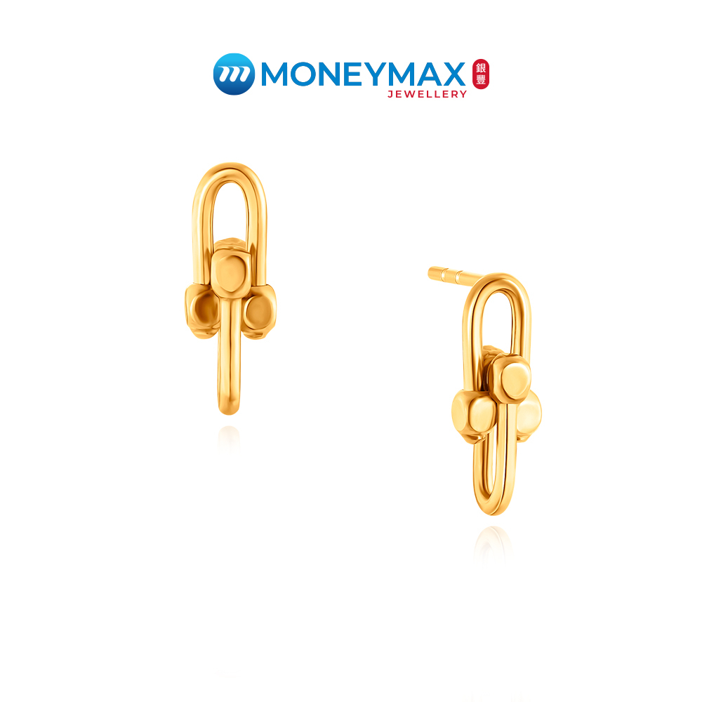 916 Gold 22K Hardwear Link Earrings | MoneyMax Jewellery | NE2387