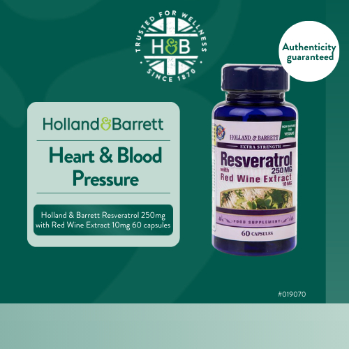 Holland & Barrett Resveratrol 250mg with Red Wine Extract 10mg 60