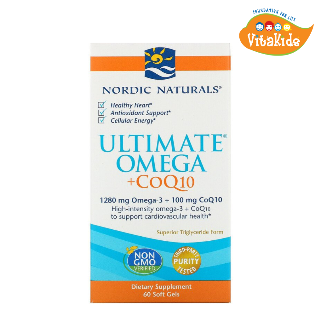 Nordic Naturals Ultimate Omega + CoQ10 1000 mg Plain, 60 sgls