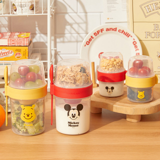 Breakfast Oatmeal Cereal Nut Yogurt Salad Cup Seal Container Set with Fork  Sauce Cup Lid Bento Tuppers Food Taper Bowl Lunch Box