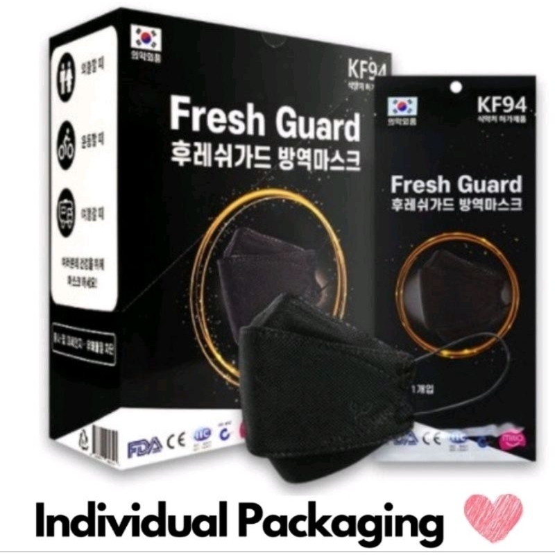 (Made In Korea) 20pcs 50pcs HClean KF94 Mask Fresh guard 4ply KF94