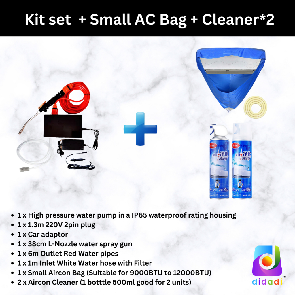 Aircon & Car Servicing kit (Chemical Cleaner / Cleaning / Service kit) Version 3