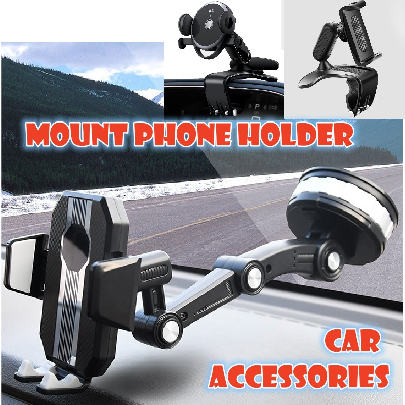 《SG Stock》Car accessories mount phone stand handphone holder mobile