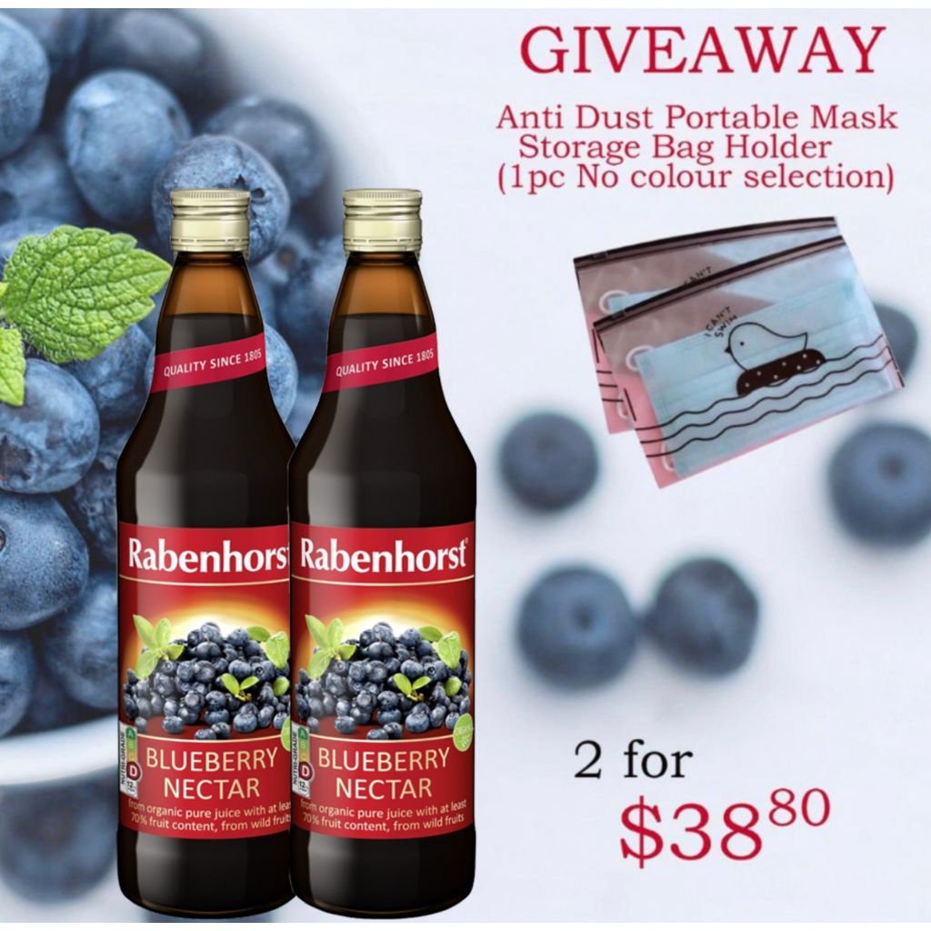 Rabenhorst Organic Blueberry Nectar Juice 2X750ml At $39.90 | Shopee ...