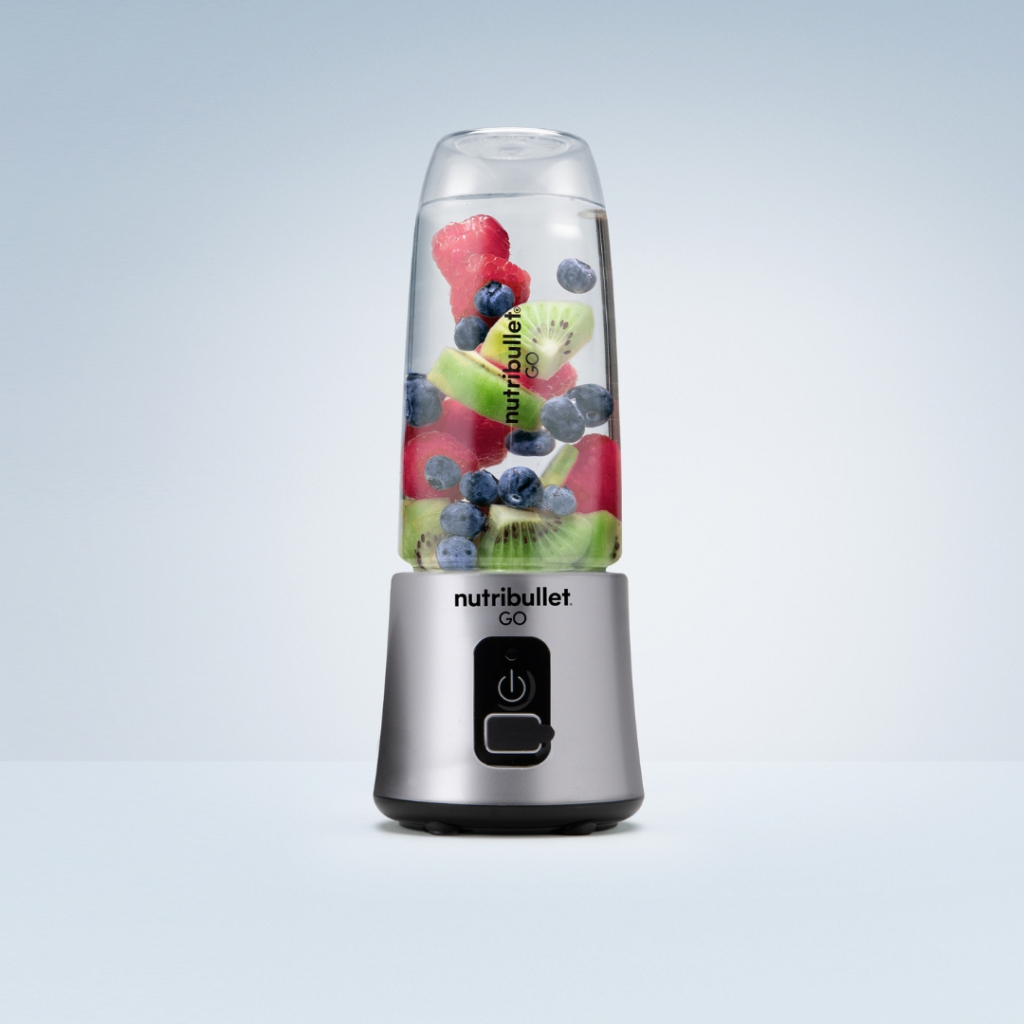 NutriBullet Go Cordless Blender, Silver Personal Compact Portable