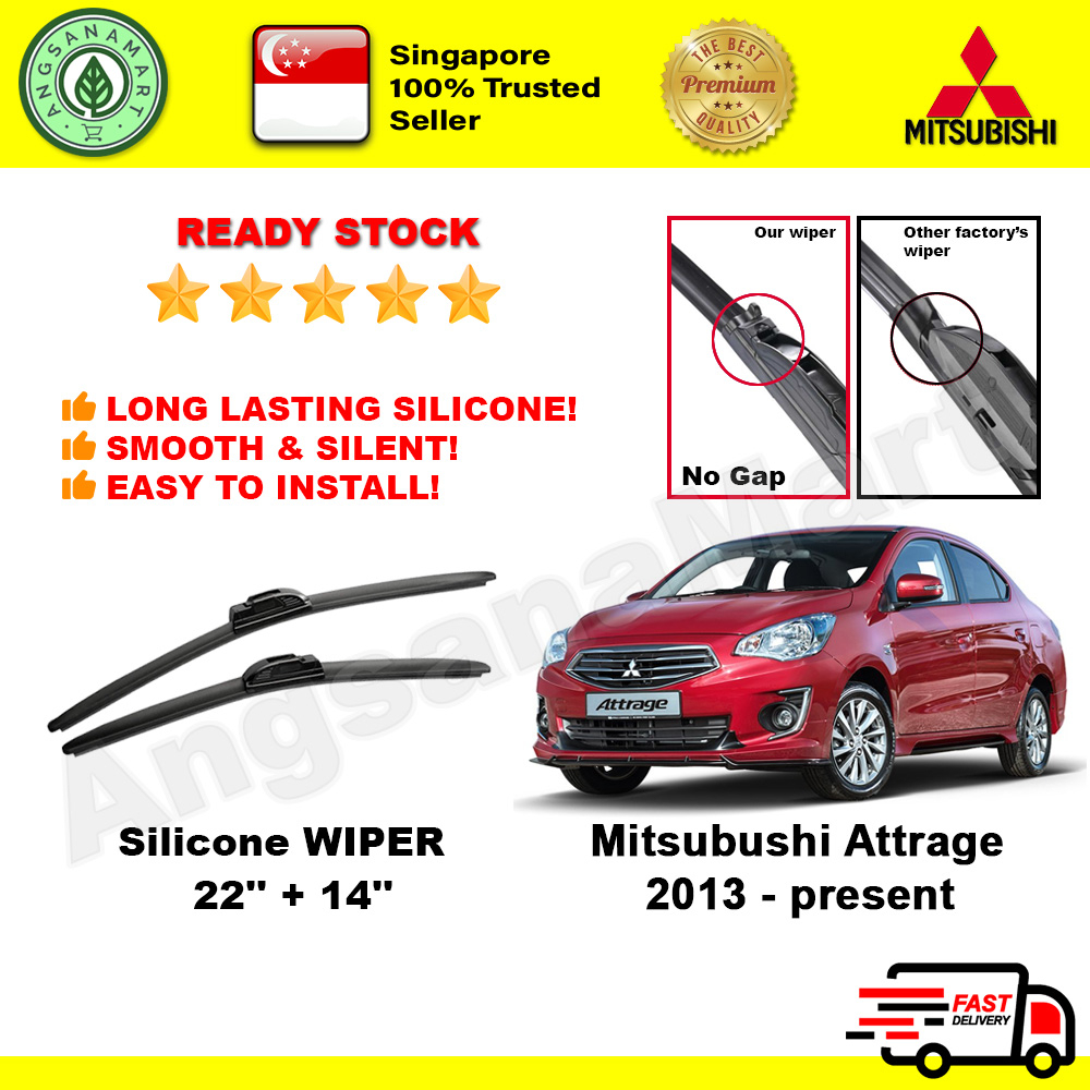 Genuine Silicon Wiper / Hybrid Wipers (For Mitsubishi Attrage/Space Star/Mirage) Fits all models