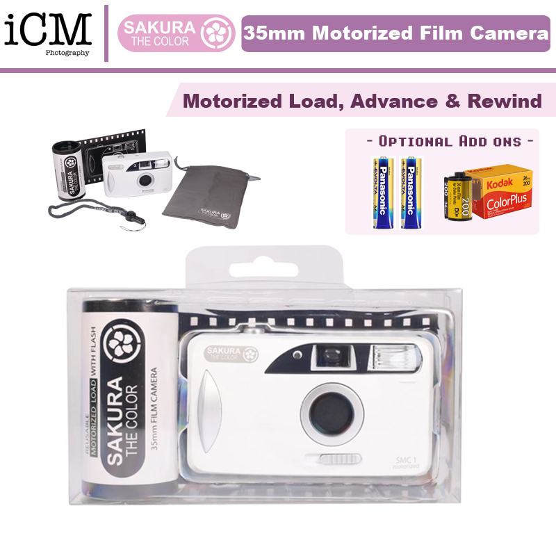 Sakura The Color 35mm Film camera SMC 1 Motorized Load Advance Rewind ...