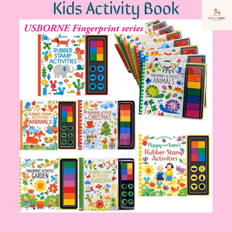 Usborne books Fingerprint Series Finger Painting Rubber Stamp Activities Books Shopee Singapore
