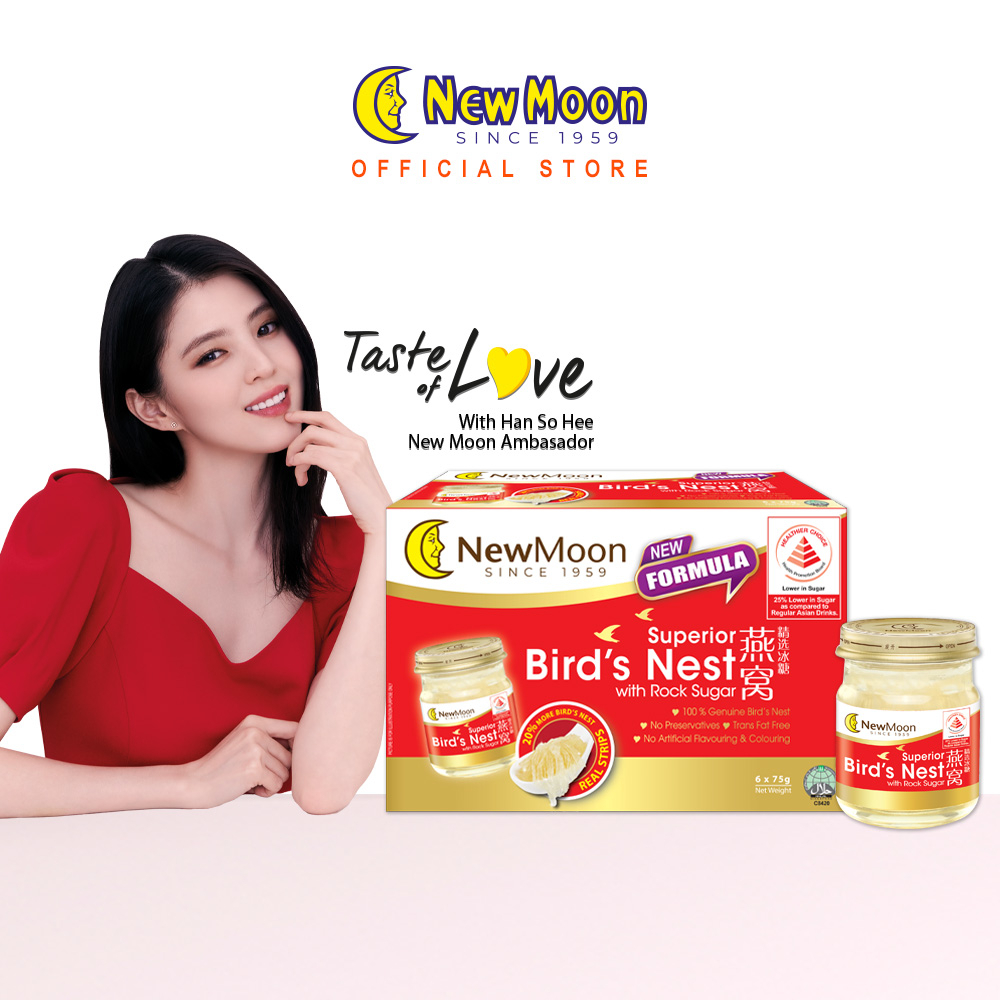 New Moon Superior Bird's Nest with Rock Sugar 75g x 6 bottles