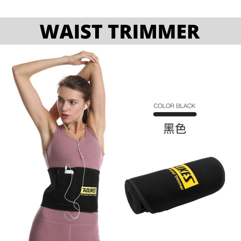 Aolikes Pro Sweat Waist Trimmer Belt Waistband Sports Waist Fitness Girdle Sweating Body Abdomen Adjustable Intensive Sl Shopee Singapore