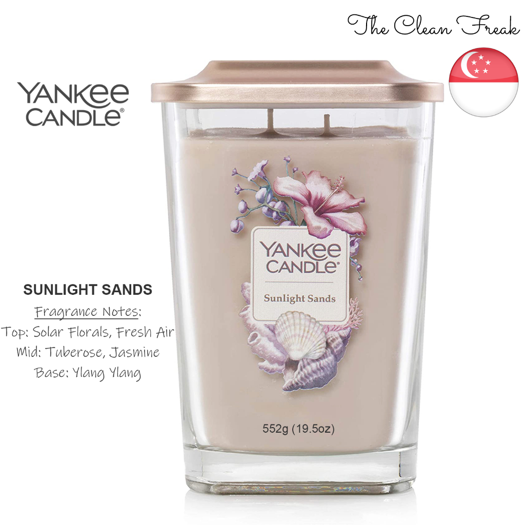 ?? Yankee Candle Elevation Collection with Platform Lid, Large 2-Wick Scented Candle, Sunlight Sands, 552g (19.5oz)