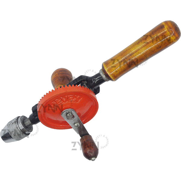 [SG STOCK] HAND DRILL With Wooden Handle Double Pinion Mechanism Double